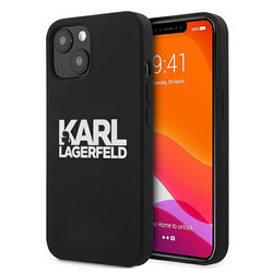 Etui Karl Lagerfeld iPhone 13 Silicone Stack Logo czarny KLHCP13MSLKLRBK