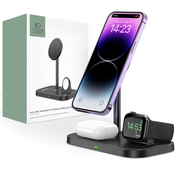 Tech-Protect ładowarka indukcyjna 3w1 z magsafe 20W czarna