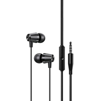 USAMS zestaw słuchawkowy stereo 3,5mm EP-42 czarny