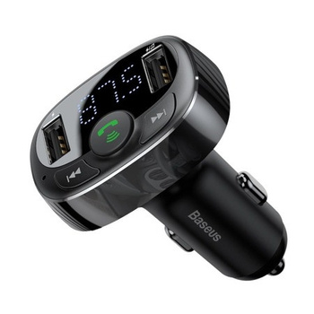 Baseus transmiter FM typ T 2xUSB 3.4A