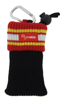 Skarpeta Mobo czarna + czerwony pasek