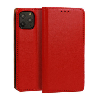 Kabura book SPECIAL Samsung S24 Ultra czerwona prawdziwa skóra