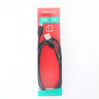 Kabel USB Omega METAL iPhone 5/6/7/8 1.8A 1metr czarny box