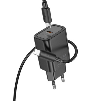 Hoco ładowarka sieciowa usb Typ C 30W + kabel usb C - Lightning czarna