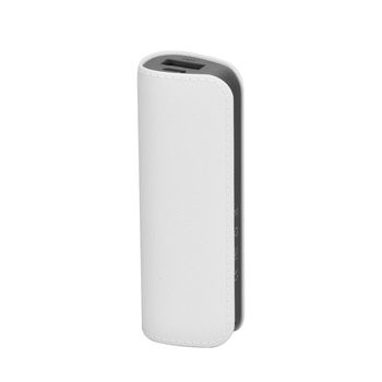 Power Bank skórzany 2600mAh biały