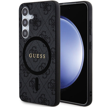 Etui Guess Samsung S24+ Plus czarny hard case 4G Collection Leather Metal Logo z Magsafe GUHMS24MG4GFRK