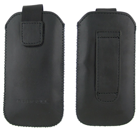 Etui Slim czarne skóra HQ Samsung i9000 Galaxy S i9001 Nokia E7