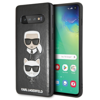 Etui Karl Lagerfeld Samsung S10 Plus czarny hard case Karl & Choupette KLHCS10PKICKCSBK