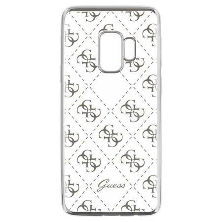 Etui Guess Samsung S9 srebrne - transparent  GUHCS9TR4GSI