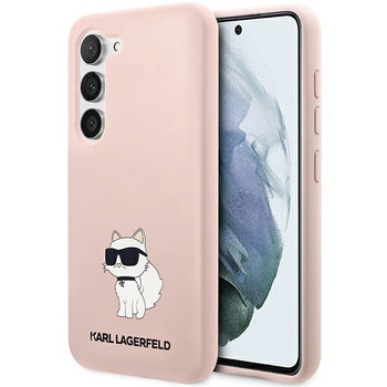 Etui Karl Lagerfeld Samsung S23+ Plus różowy hard case Silicone Choupette Fun KLHCS23MSNCHBCP
