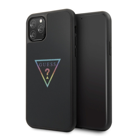 Etui Guess iPhone 11 Pro czarny hard Triangle Glitter GUHCN58TRMLBK