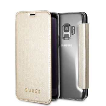 Etui Guess Samsung S9 book różowo-złote Iridescent GUFLBKS9IGLTRG