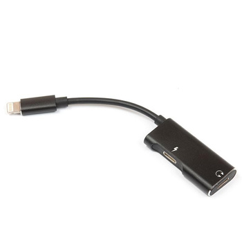 Adapter HF/audio iPhone 7/8/X na 2x iPhone lightning (+rozmowy)