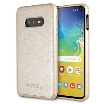 Etui Guess Samsung S10+ Plus złote hard case Iridescent GUHCS10PIGLGO
