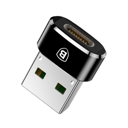 Przejściówka Baseus typ C męski do usb żeński 2.4A black