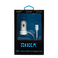 Adapter samochodowy USB Roxa 2.1A + USB / Axiver