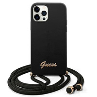 Etui Guess iPhone 12 Pro Max 6,7" czarny hard case Metal Logo GUHCP12LLSCLMGBK