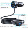 Ładowarka samochodowa 5xUSB : 3xPD + 2xQC 98W eXtreme  z przewodem 1.5m