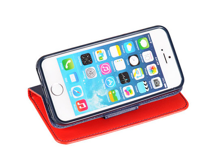 Kabura Book Fancy Samsung i9300 S3 / Neo czerwono-granatowa
