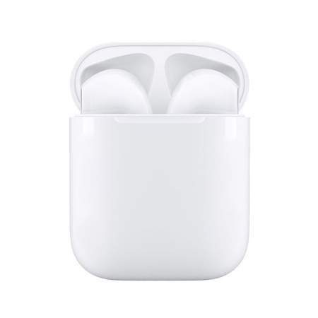 Słuchawki BT TWS i12 + power bank biały