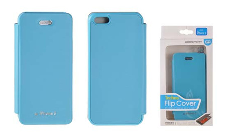 Etui Mercury Techno Flip iPhone 5 jasno- niebieski