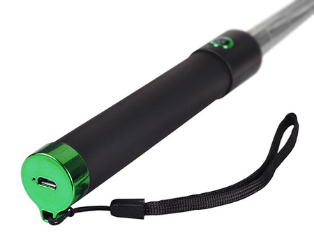 Uchwyt SELFIE PREMIUM zielony z pilotem w rączce - bluetooth