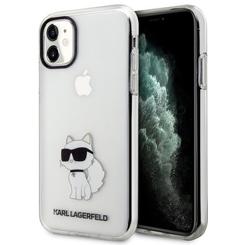 Etui Karl Lagerfeld iPhone 11 hard case transparent Ikonik Choupette KLHCN61HNCHTCT