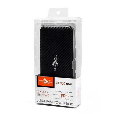Power Bank EPB24-PD 24000mAh Extreme Style / power delivery + typ C /