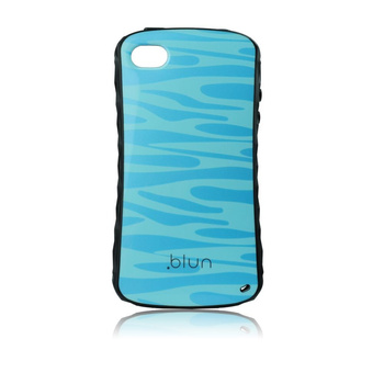 Etui Blun iPhone 4 niebieskie - fala