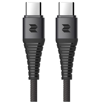 Rock Space kabel usb 2 x usb typ C Power Delivery wzmacniany 3A 60W Z11 100cm czarny
