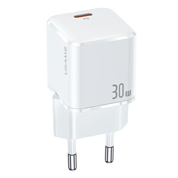 USAMS ładowarka sieciowa 1xusb typ C 30W biała