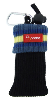 Skarpeta Mobo czarna + niebieski pasek