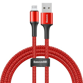 Baseus kabel Halo iPhone - Lightning 1m 2.4A czerwony z podświetleniem led