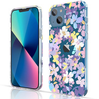 Etui KINGXBAR iPhone 13 z kryształami Swarovskiego Brilliant fioletowe