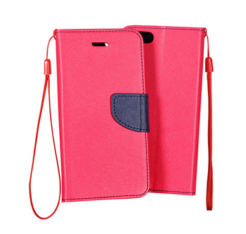 Kabura Book Fancy Samsung S7 różowo-granatowa