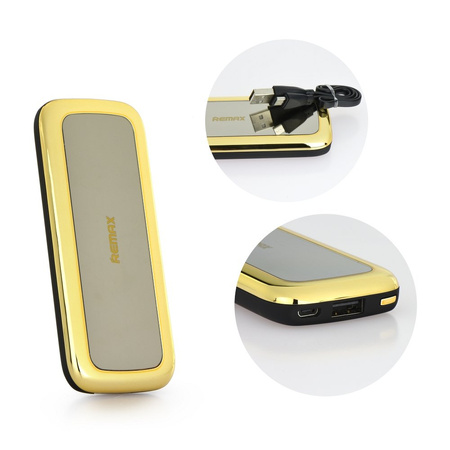 Power Bank Remax 5500mAh Mirror złoty RPP-35