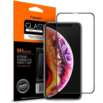 Spigen szkło hartowane FC iPhone 11 Pro Max black