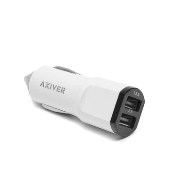 Ładowarka samochodowa Axiver 2 usb 3.5A biała ACC35W-2U