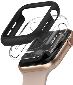 Ringke etui do Apple Watch 4/5/6/ SE 44mm clear + black