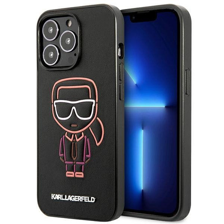 Etui Karl Lagerfeld iPhone 13 Pro Max multicolor hard case Karl Ikonik Outline KLHCP13XTUOK