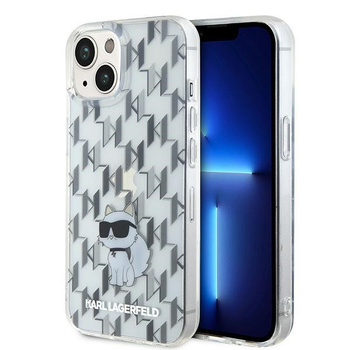 Etui Karl Lagerfeld iPhone 15 6.1" transparent hard case Monogram Choupette KLHCP15SHNCMKLT