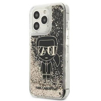 Etui Karl Lagerfeld iPhone 13 Pro Max czarny hard case Liquid Glitter Gatsby KLHCP13XLGGKBK