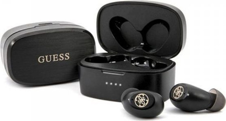 Słuchawki Bluetooth Guess czarne TWS + stacja dokująca  GUTWSJL4GBK