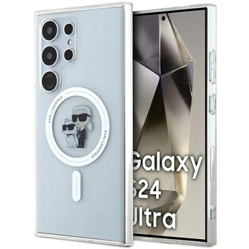 Etui Karl Lagerfeld Samsung S24 Ultra transparent hard case z MagSafe IML Karl & Choupette KLHMS24LHGKCNOT