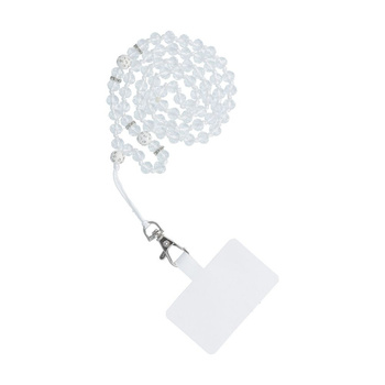 Zawieszka do telefonu crystal długość biała 37cm