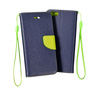 Kabura Book Fancy Samsung Ace 4 G357FZ granatowo-limonkowa