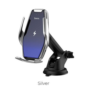 Uchwyt samochodowy Hoco Selected S14 automatyczny z ładowaniem bezprzewodowym Quick Charge 15W mocowany do szyby + wlot powietrz