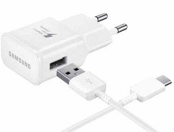 Ładowarka sieciowa Samsung micro usb 2A EP-TA20EWE + usb TYP C biała bulk / FC