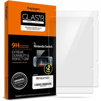 Spigen szkło hartowane Nintendo Switch 2szt black