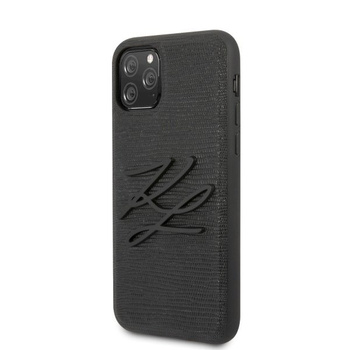 Etui Karl Lagerfeld iPhone 11 Pro czarny hard case Lizard Karl Lagerfeld KLHCN58TJKBK